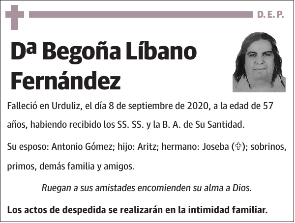 Dª Begoña Líbano Fernández