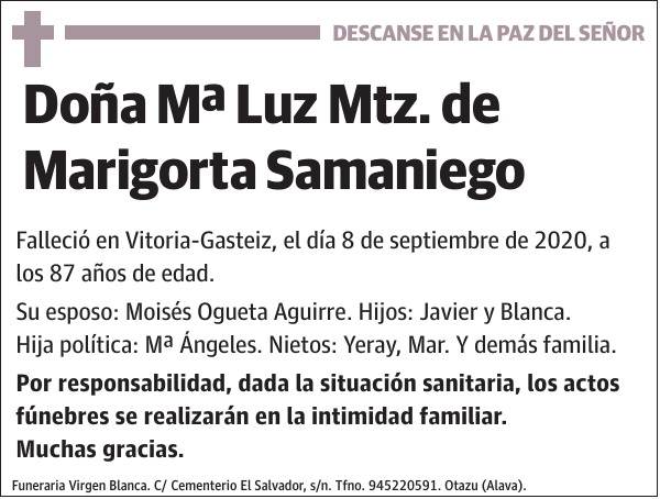 Mª Luz Mtz. de Marigorta Samaniego