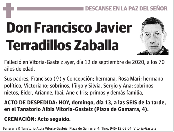 Francisco Javier Terradillos Zaballa