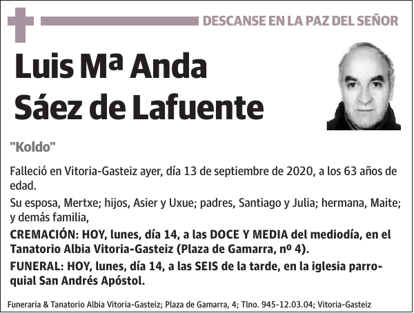 Luis Mª Anda Sáez de Lafuente