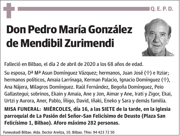 Pedro María González de Mendibil Zurimendi