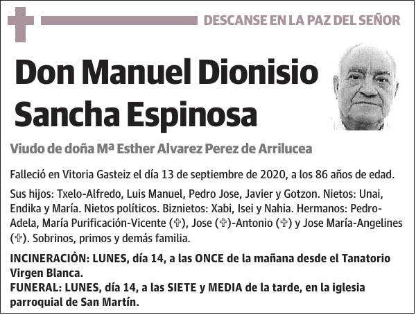 Manuel Dionisio Sancha Espinosa