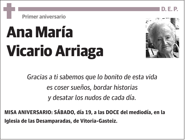 Ana María Vicario Arriaga