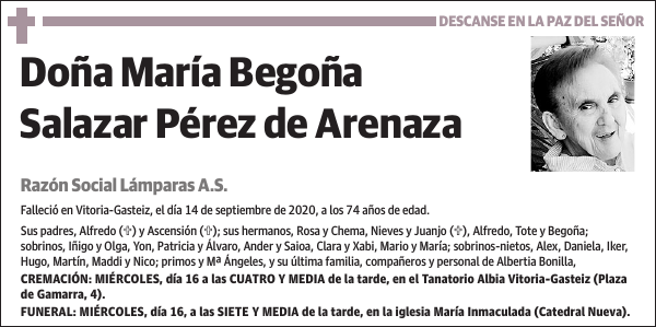 María Begoña Salazar Pérez de Arenaza