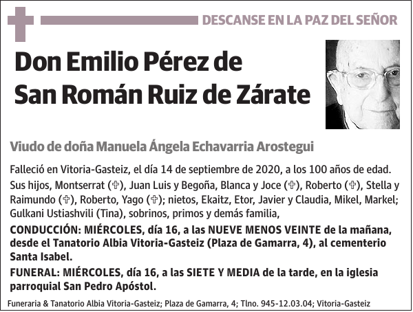 Emilio Pérez de San Román Ruiz de Zárate