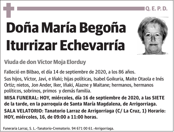 María Begoña Iturrizar Echevarría