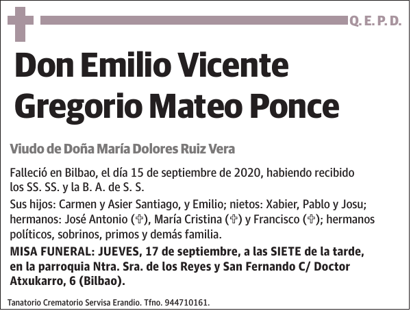 Emilio Vicente Gregorio Mateo Ponce