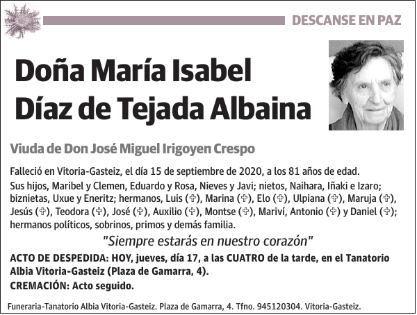 María Isabel Díaz de Tejada Albaina