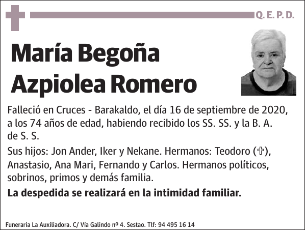 María Begoña Azpiolea Romero