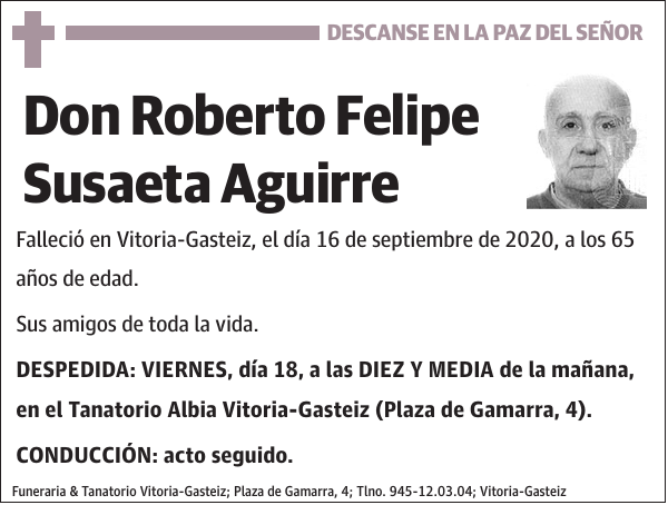 Roberto Felipe Susaeta Aguirre