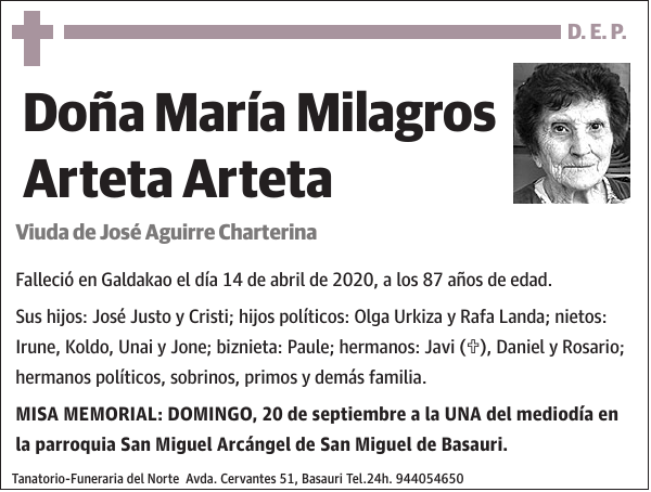 María Milagros Arteta Arteta