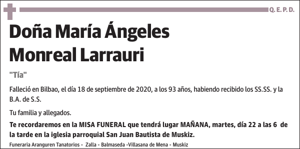 María Ángeles Monreal Larrauri