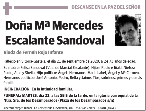 Mª Mercedes Escalante Sandoval