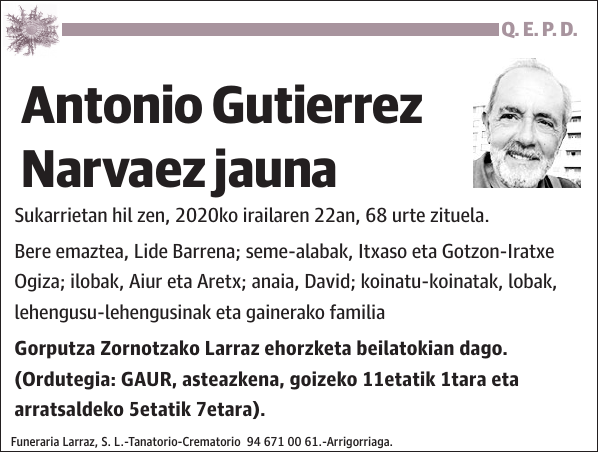 Antonio Gutierrez Narvaez