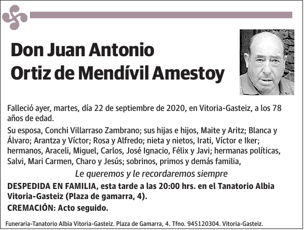 Juan Antonio Ortiz de Mendívil Amestoy