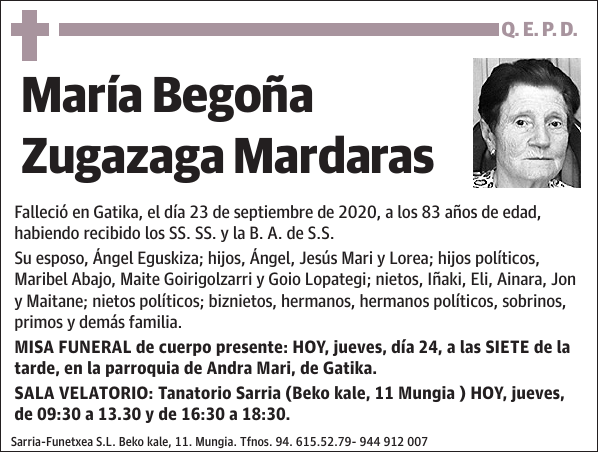 María Begoña Zugazaga Mardaras