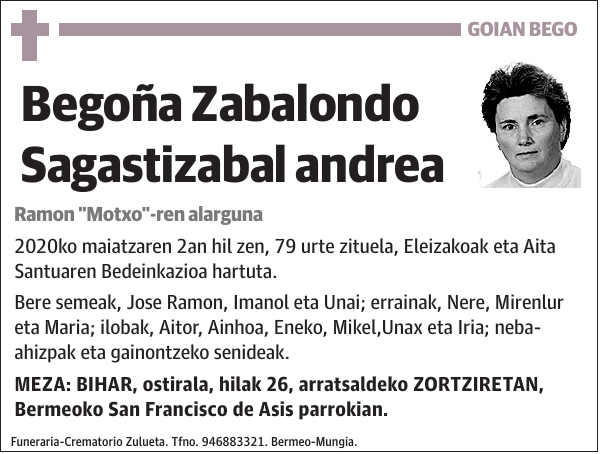 Begoña Zabalondo Sagastizabal