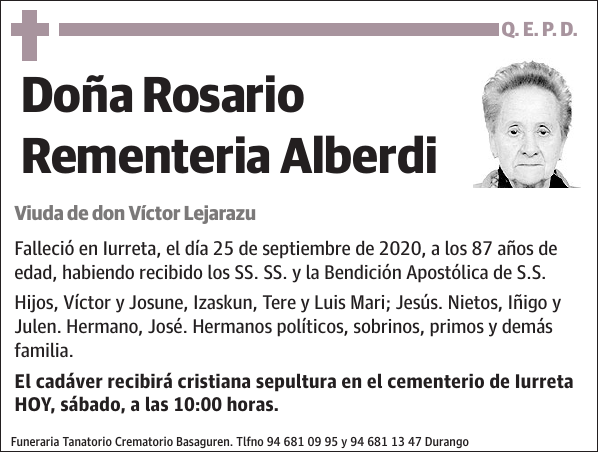 Rosario Rementeria Alberdi