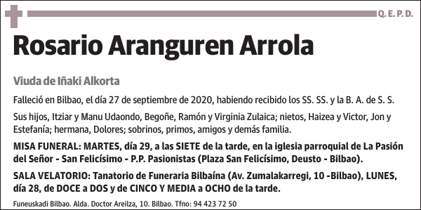 Rosario Aranguren Arrola