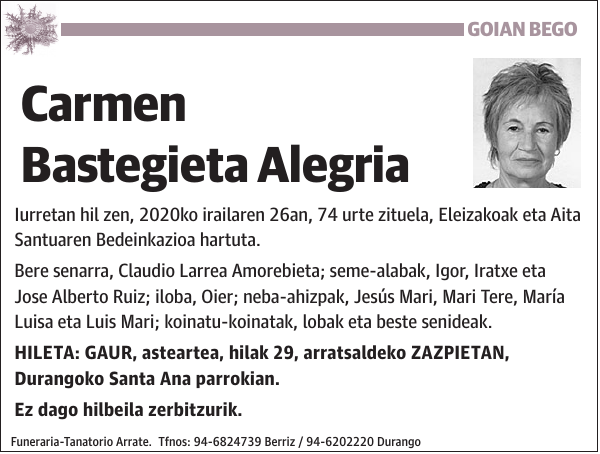 Carmen Bastegieta Alegria