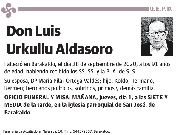 Luis Urkullu Aldasoro