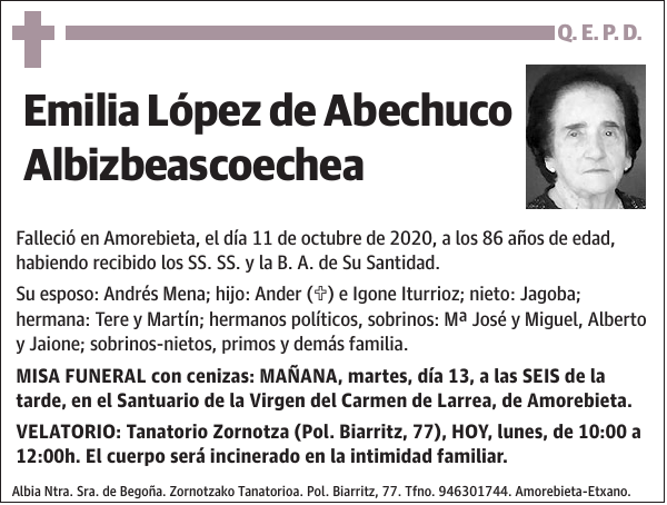 Emilia López de Abechuco Albizbeascoechea