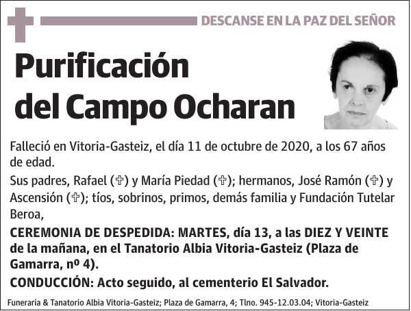 Purificación del Campo Ocharan