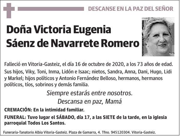 Victoria Eugenia Sáenz de Navarrete Romero