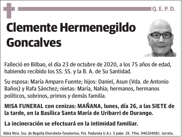 Clemente Hermenegildo Goncalves