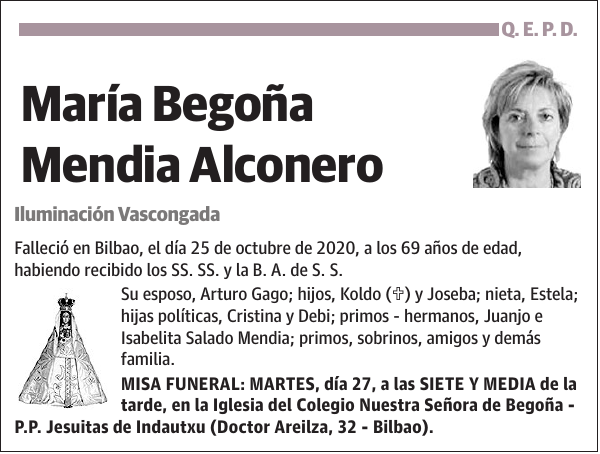 María Begoña Mendia Alconero