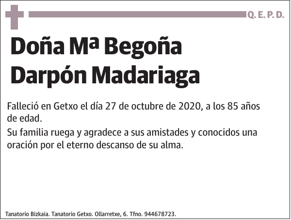 Mª Begoña Darpón Madariaga