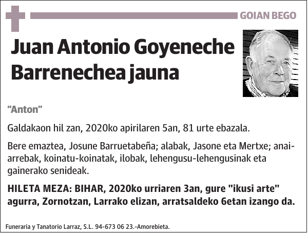 Juan Antonio Goyeneche Barrenechea