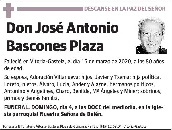 José Antonio Bascones Plaza