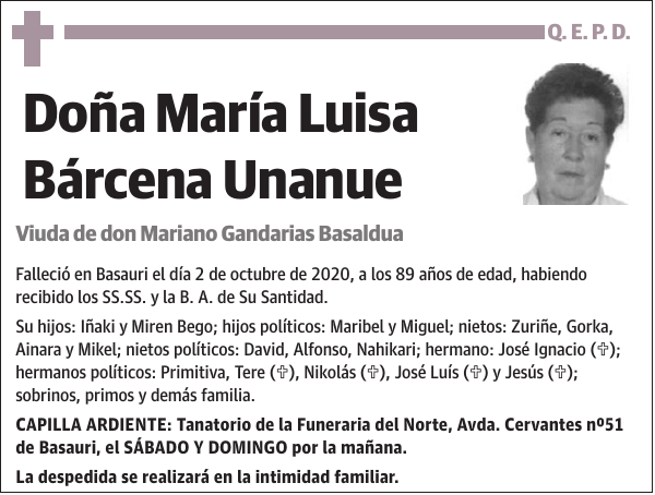 María Luisa Bárcena Unanue