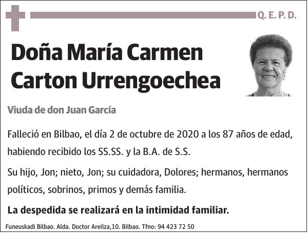 María Carmen Carton Urrengoechea