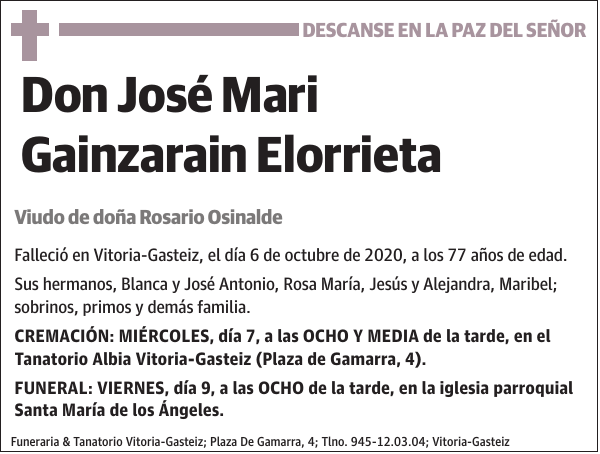 José Mari Gainzarain Elorrieta