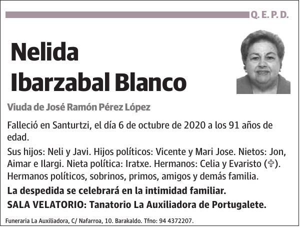 Nelida Ibarzabal Blanco