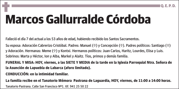 Marcos Gallurralde Córdoba