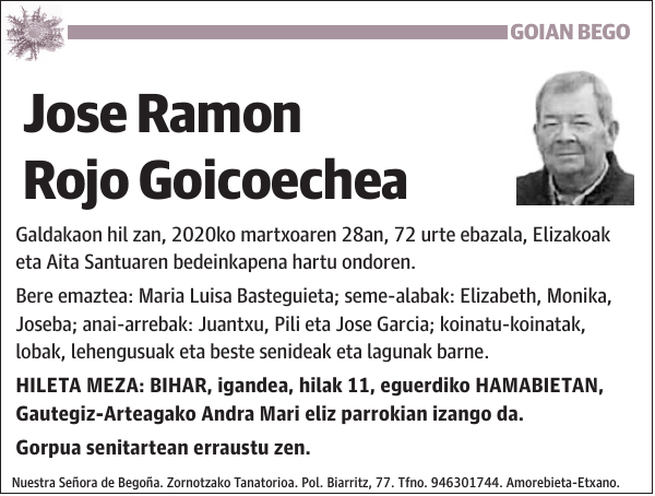 Jose Ramon Rojo Goicoechea