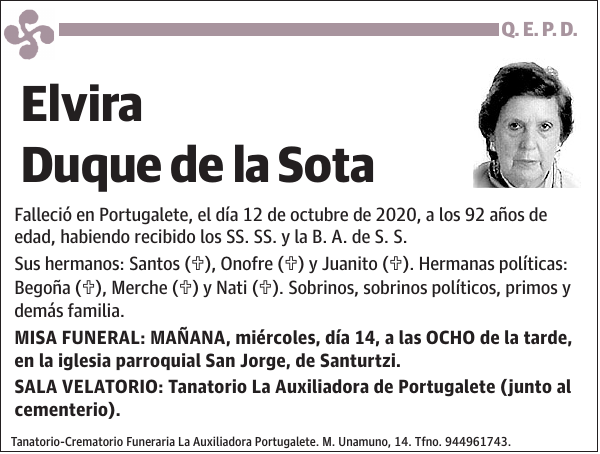 Elvira Duque de la Sota