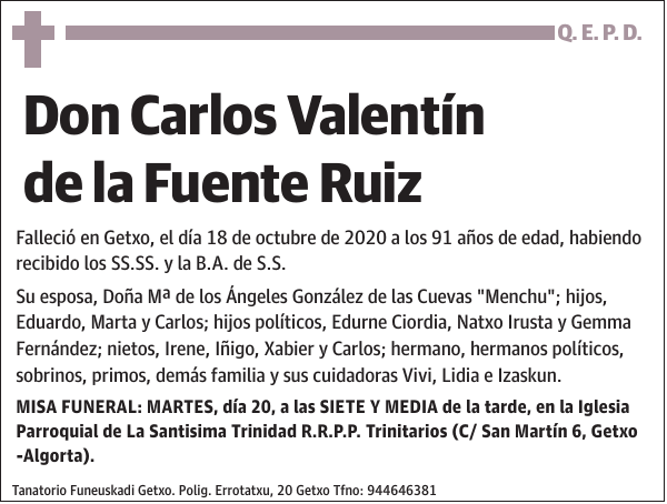 Carlos Valentín de la Fuente Ruiz