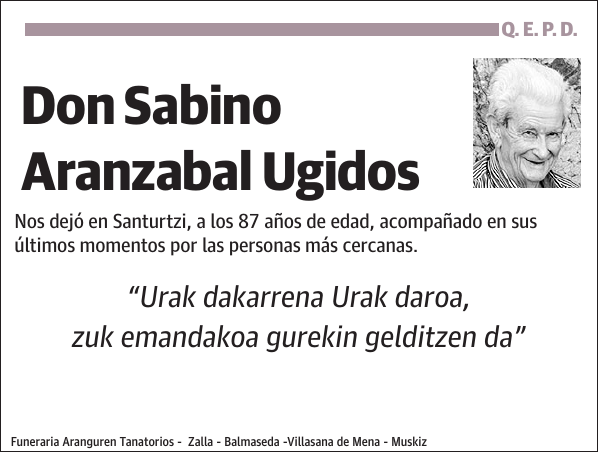 Sabino Aranzabal Ugidos