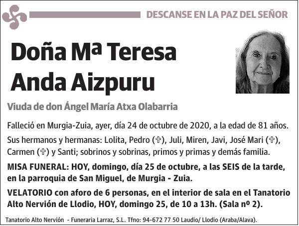 Mª Teresa Anda Aizpuru