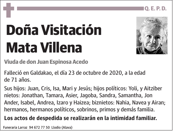 Visitación Mata Villena