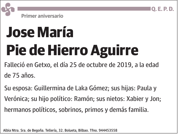 Jose María Pie de Hierro Aguirre