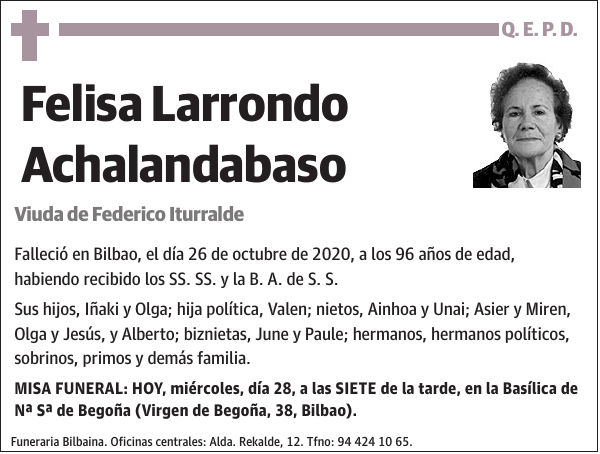 Felisa Larrondo Achalandabaso