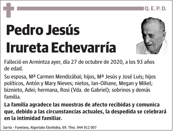 Pedro Jesús Irureta Echevarría