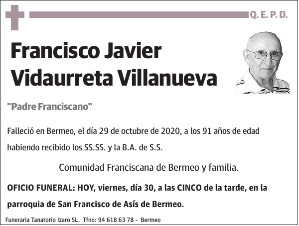 Francisco Javier Vidaurreta Villanueva