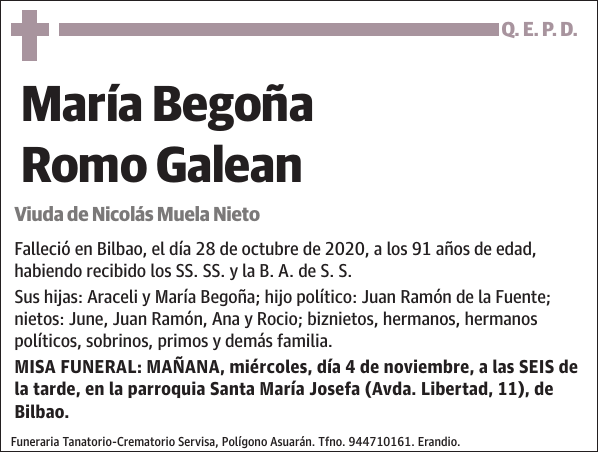 María Begoña Romo Galean