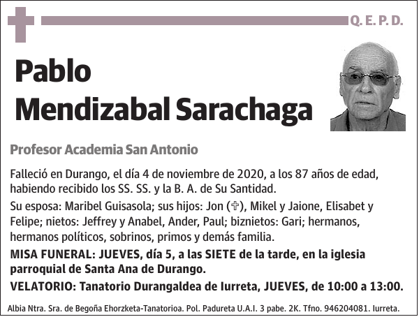 Pablo Mendizabal Sarachaga